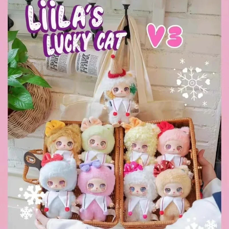 Nieuwe Echte Liila Cat V3 Blind Box Derde Generatie Dot Cat Vinyl Liila Mystery Boxes Trendy Play Desktop Ornament Nieuwjaar Cadeau