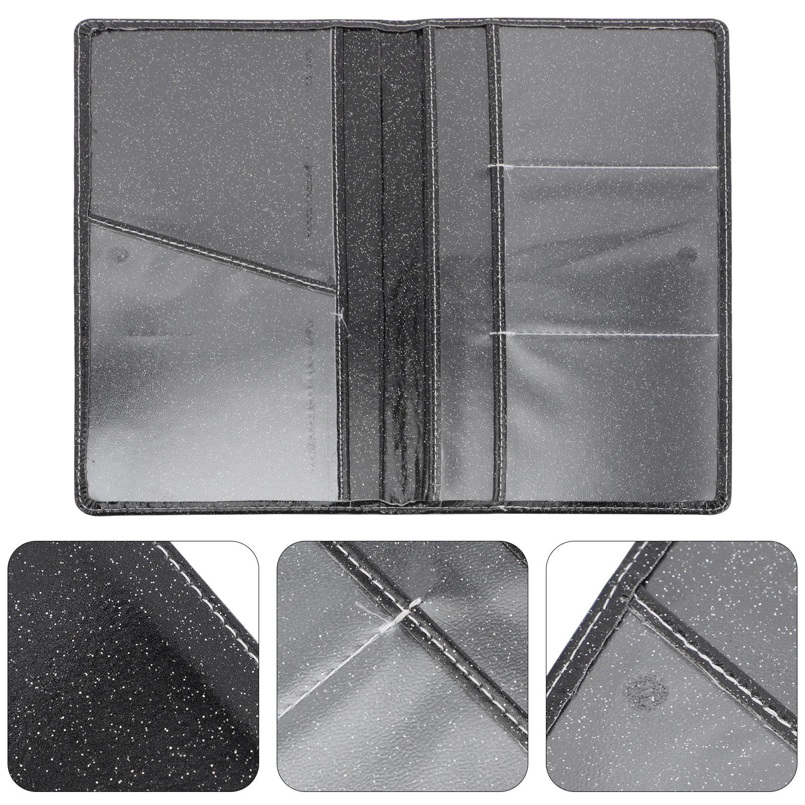 

PU Car Insurance Policy Card Holder Document Wallet for Registration Insurance Light Weight Portable Black