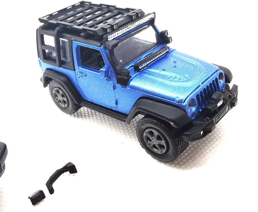 1PCS 1: 64 Handmade Off Road Vehicle Model Wading Throat LC80 Model Garage Scene Decoration YY011