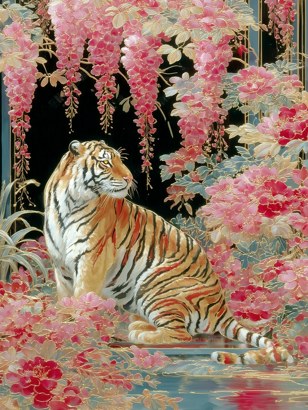 

500/1000 PCS Jigsaw Puzzle Animal Golden White Tiger Educational Toy for Kids Children 's Games Christmas Gift