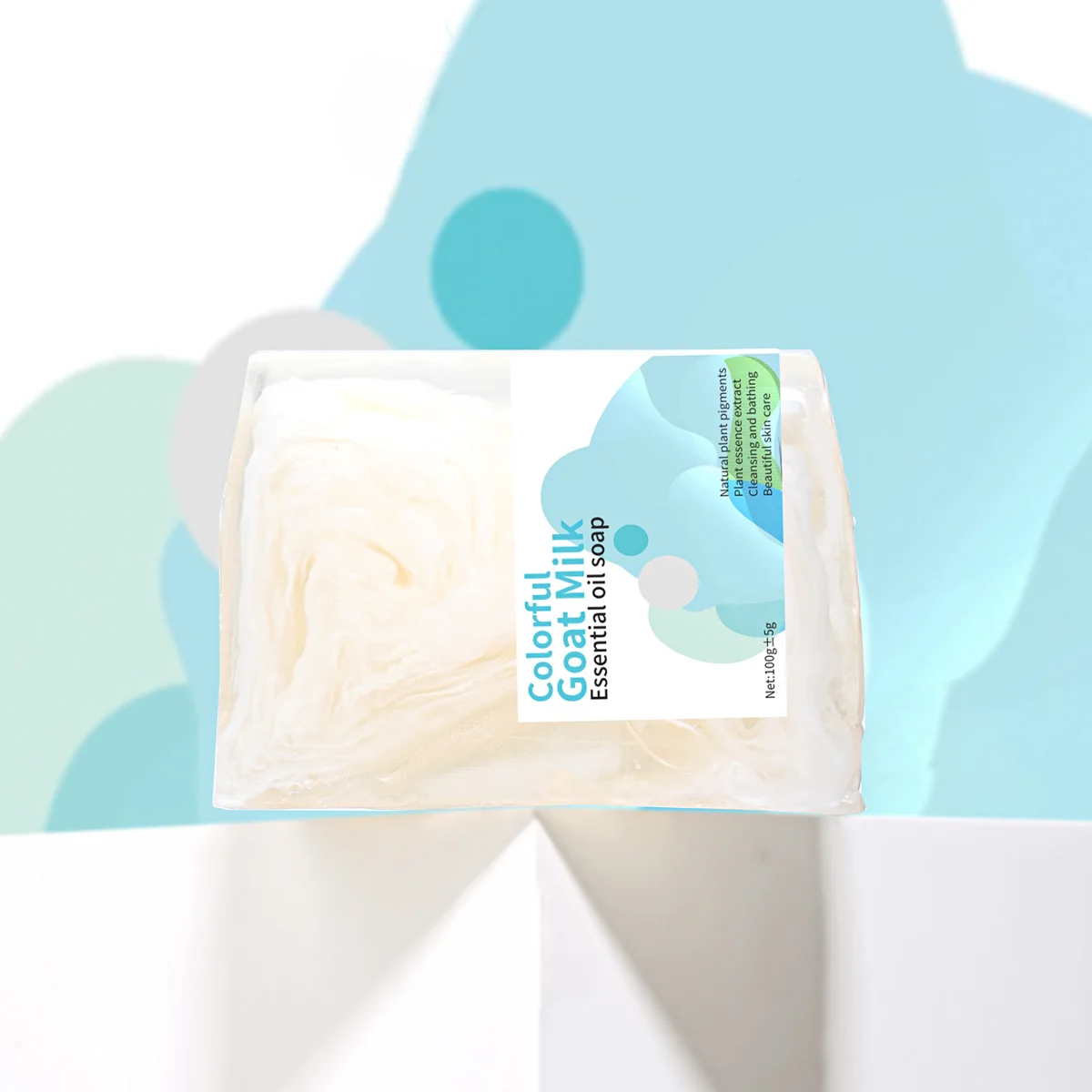 Organic Colorful Goat Milk Handmade Soap Facial Body Whitening Moisturizing Cleansing  Vanilla Soap