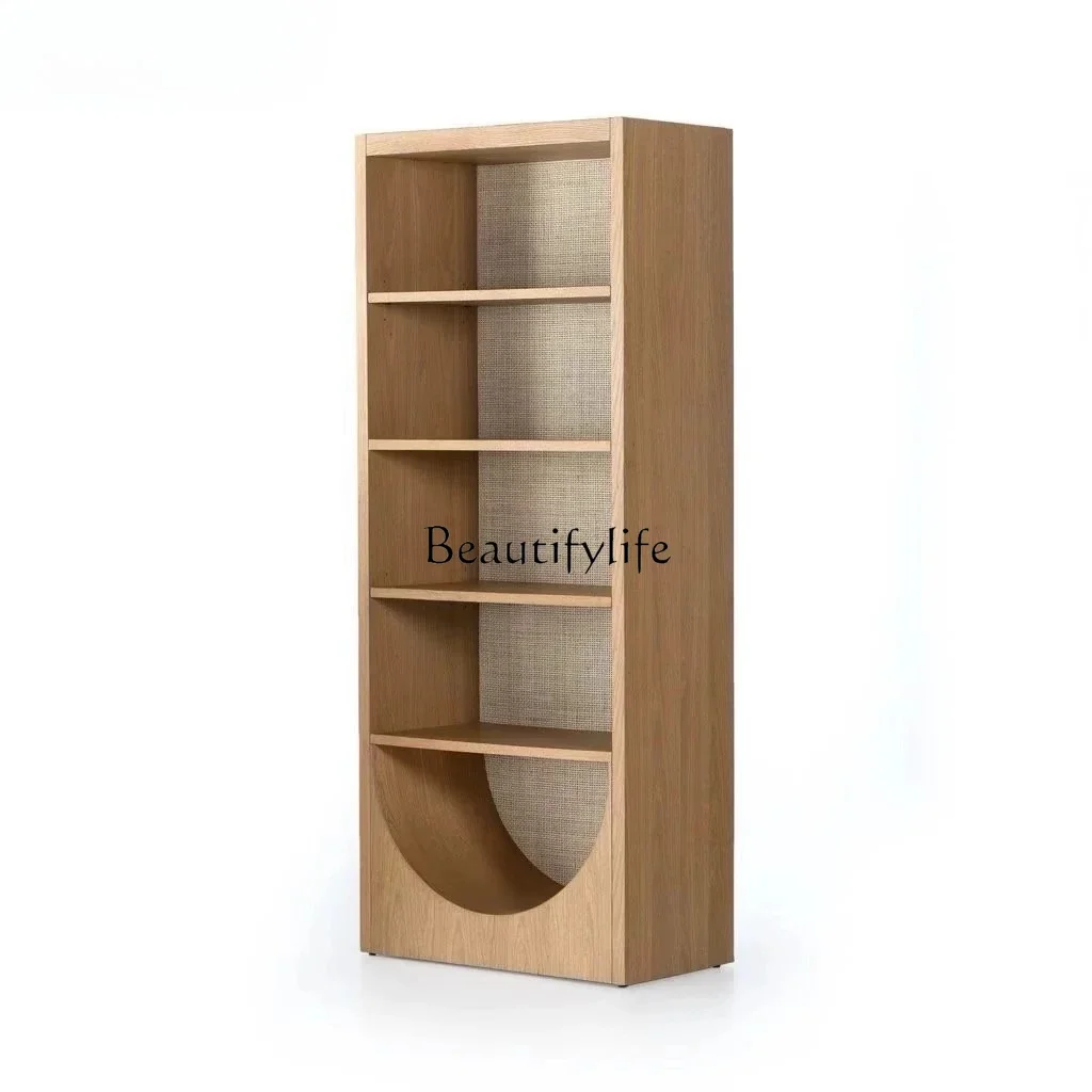 

ls 18American Country Style Solid Wood Bookshelf Multi-layer Storage Display Cabinet French Storage Vintage Study Decorative She