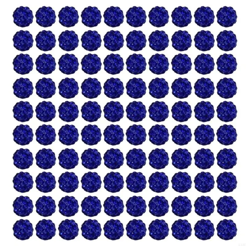 

Pack of 10010mm Round Loose Bead Colorful Rhinestones Bead Sparkling Disco Ball Clay Beads Jewelry Crafting Supplies