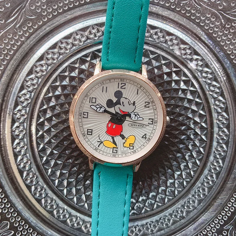 Disney Mickey Mouse Children's Watch Kawaii Minnie Children Fashion Watches Cartoon Quartz Wrist Watch Kids Gifts