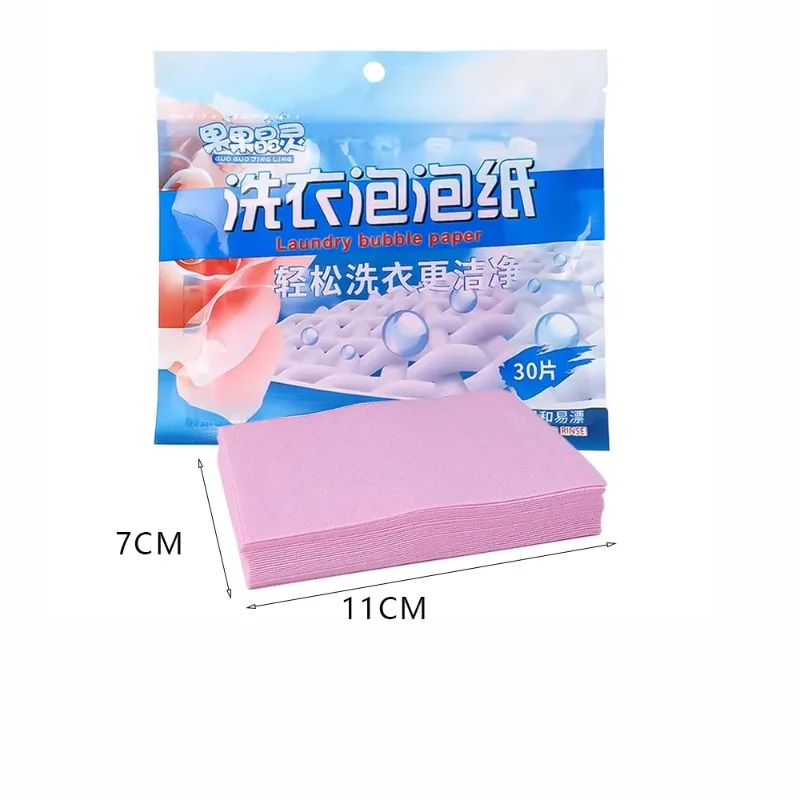 60/120/180PCS Laundry Detergent Sheets Powerful Stain Remover Long Lasting Fresh Scent Eco Friendly Safe for Machine Clothes
