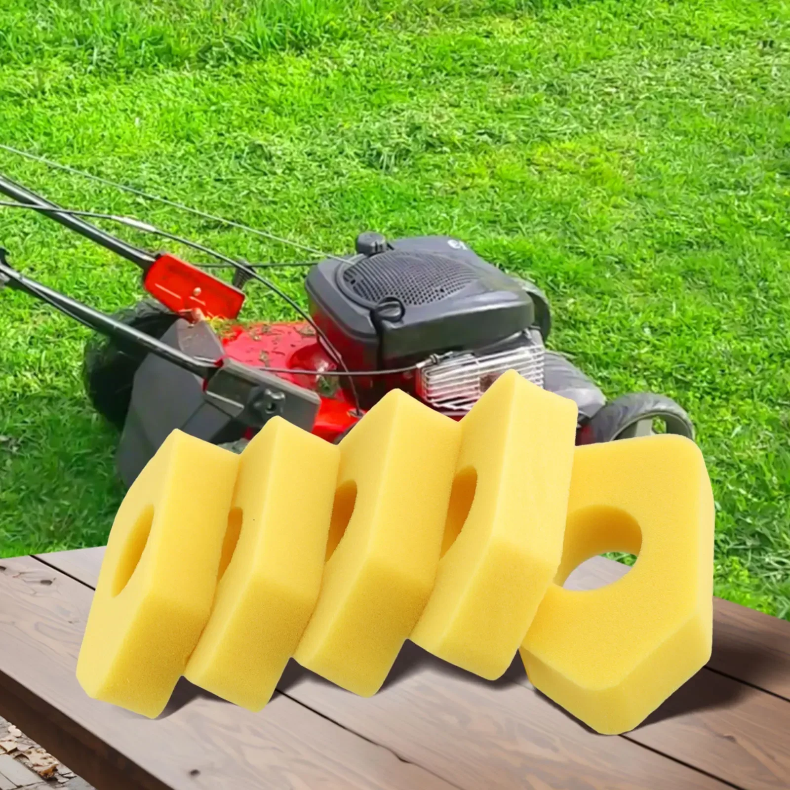 5 قطع من فلاتر الهواء الصفراء لبريج وستراتون 698369 5088D 5088H 5086K 4216 5099 فلتر هواء رغوي أصفر 98900 9b900 9c900 Serie #3