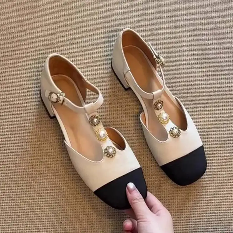 النساء ساحة تو الكعب الصنادل أحذية الصيف موضة جديدة مصمم امرأة الاتجاه مشبك أحذية الحفلات مضخات Zapatillas De Mujer