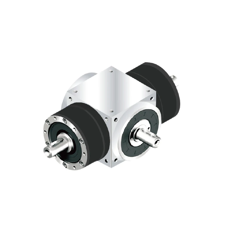 1:1 ratio 90 degree dual output shaft arc bevel gear right angle gear reducer gearbox