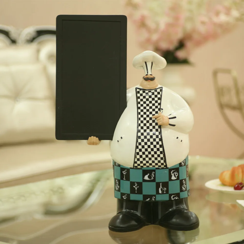 European fashion creative home resin crafts Fat Chef message board decorations window restaurant decorations