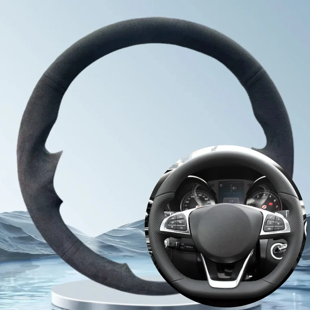 

Чехол на руль автомобиля для Mercedes Benz W176 W246 W205 C117 218 X218 C253 W213 X253 W166 C292 Замшевый салон ручного шитья автомобиля