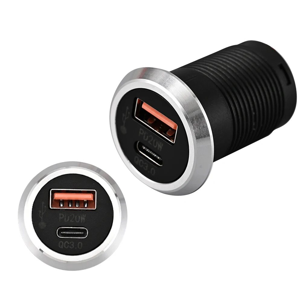 شاحن مدمج لسطح المكتب 9 فولت 2 أمبير USB إلى USB من النوع C مقبس مزدوج كابل شحن مخفي موصل أثاث مكتب طاولة شاي أريكة #6