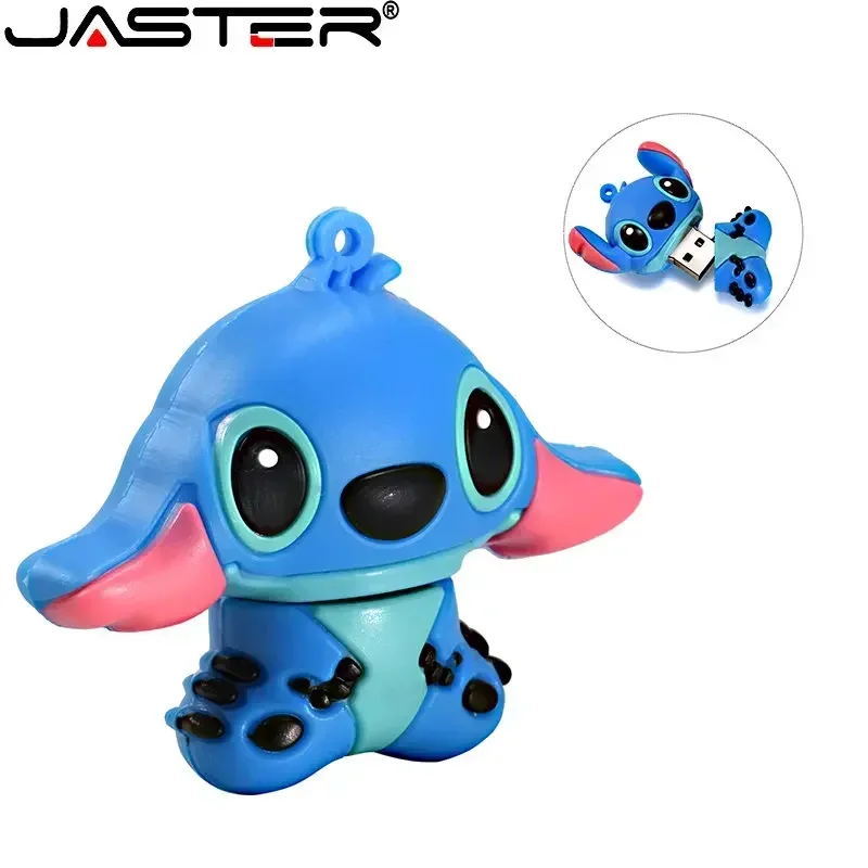 JASTER USB Flash Drives Cartoon Multi Style Cute Doll 64GB Blue 32GB Pink Gift Keychain 16GB Pen Drive Creative Holiday Gift