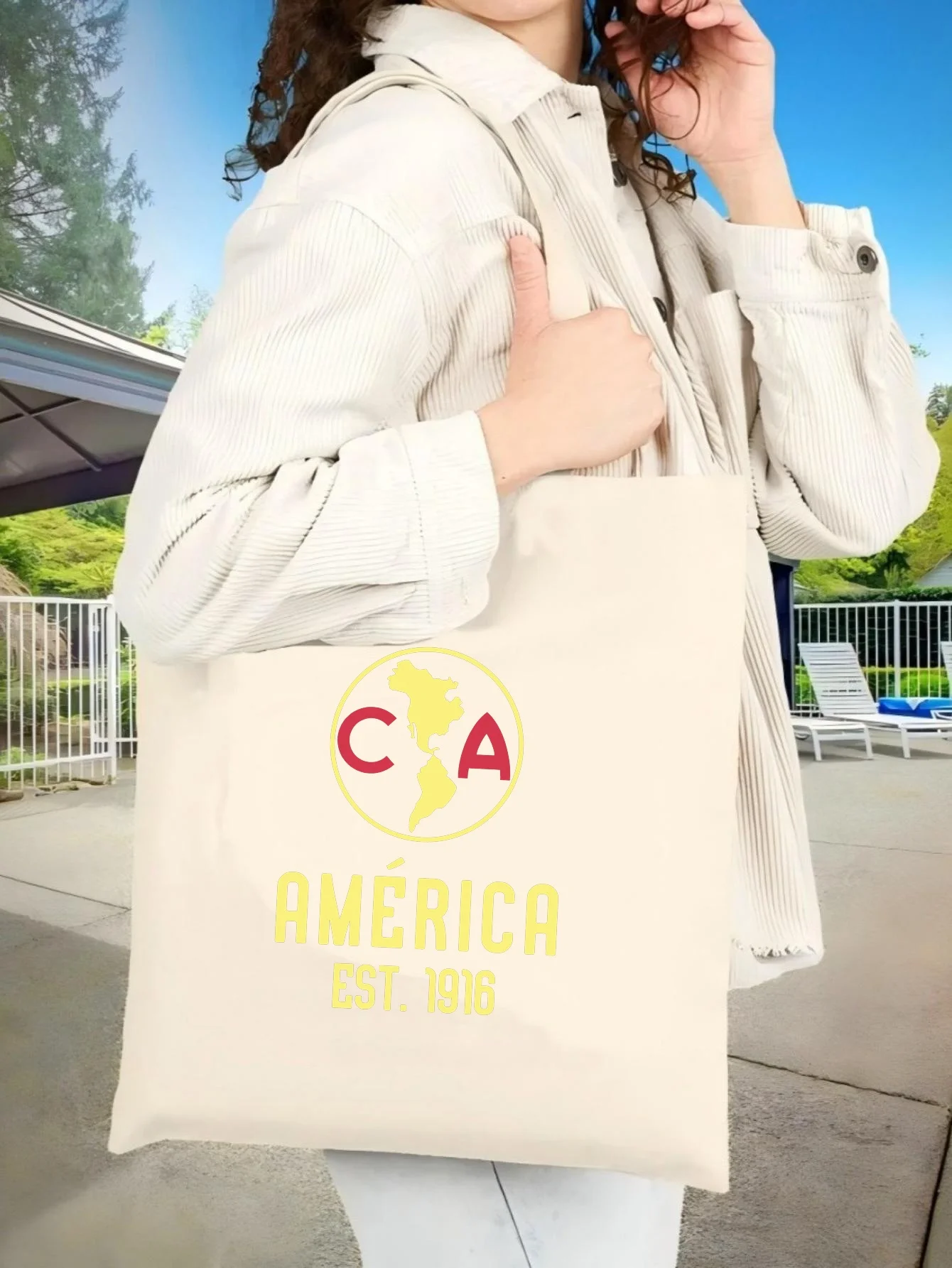 

Сумка-тоут унисекс из холщовой ткани AMERA EST 1916 2026: новинка, вместительная, прочная, многоразовая, многофункциональная, на плечо, для повседневного использования/путешествий