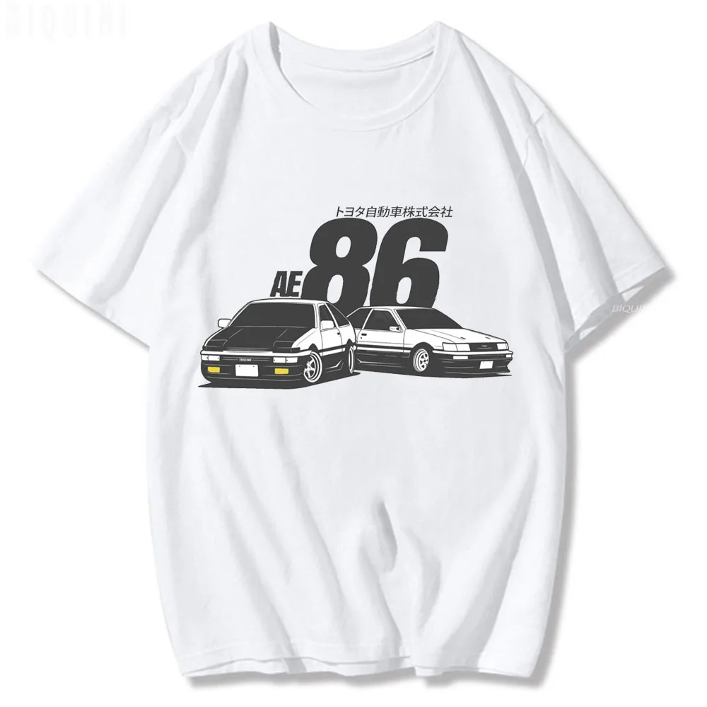 JDM T Shirt AE86 Japanese Car Drift Boost Turbo Men Classic Tops Male 90s Retro Print100% Cotton O-Neck Summer Homme Camisa Male