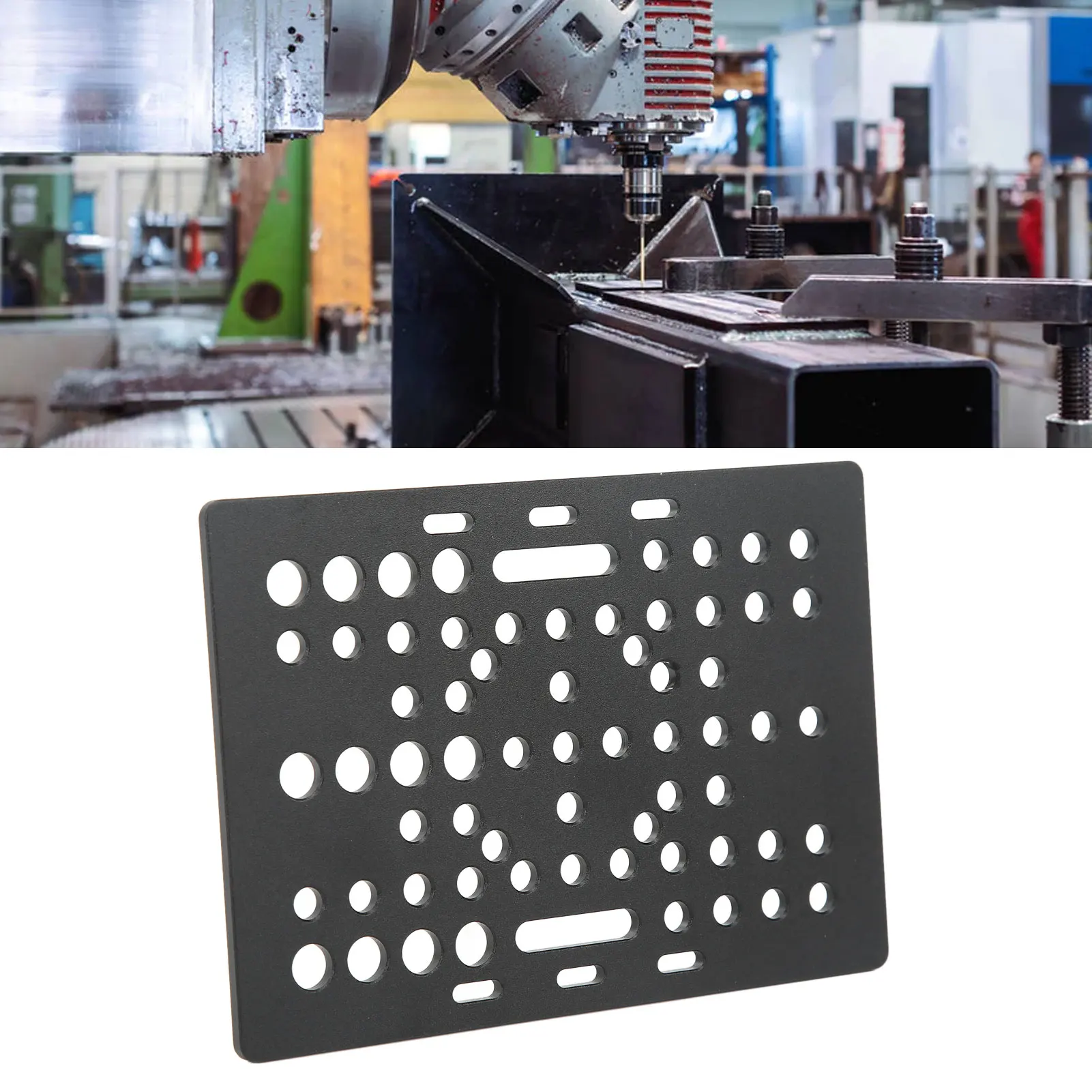 Gantry Plate Aluminum Black Anodized Gantry Board High Strength Replacement for Gear Shaping Machine