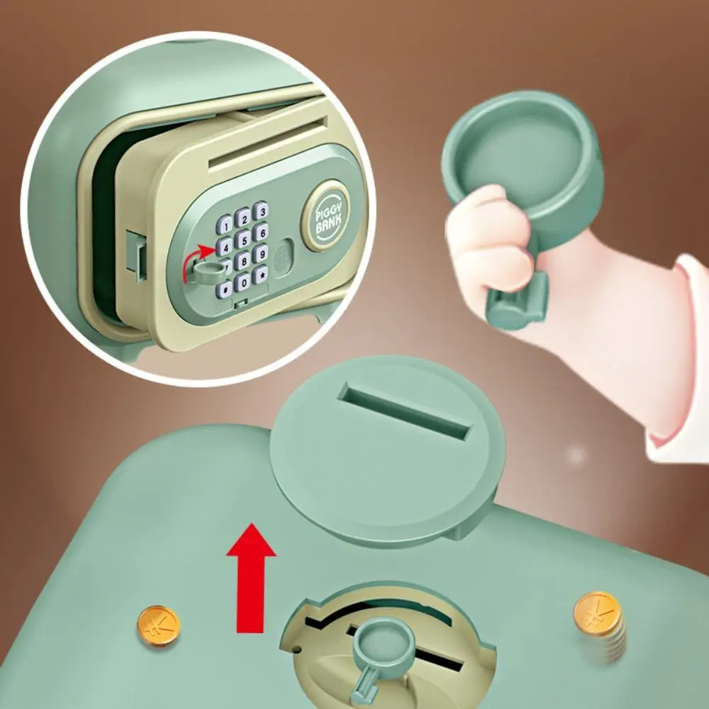 음악 기능이 있는 돈 저금통 ATM 선물 지문 비밀번호 저금통 플라스틱 대용량 동전 현금 저금통 어린이용