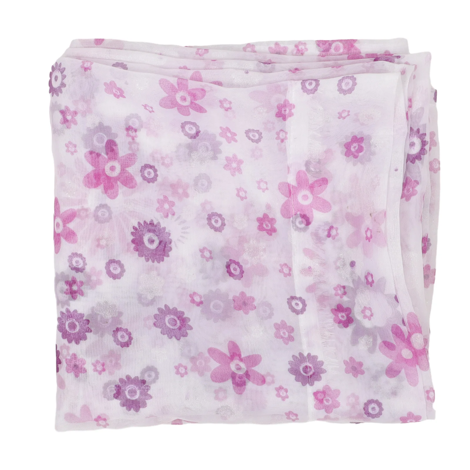 Zasłony przezroczyste 100x200 cm, fioletowy wzór kwiatowy, woal, tiul, do sypialni, łazienki, dekoracja okien i drzwi, panel zasłonowy.