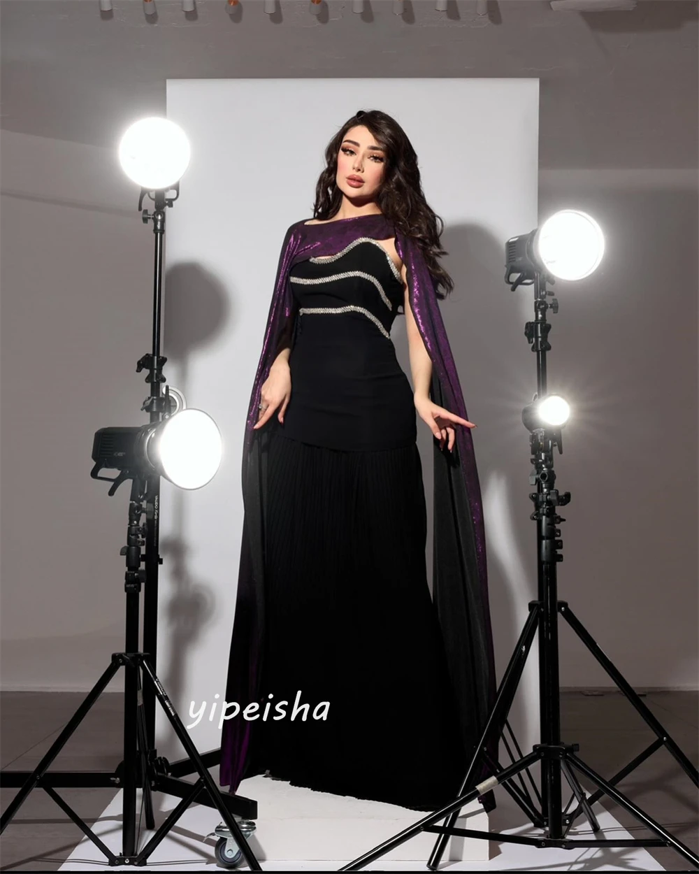 Satin Beading Christmas A-line O-Neck Bespoke Occasion Dress Floor Length