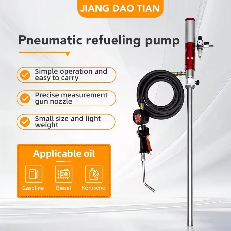 60 Liter 4m Auto Industry Air Pneumatic Drum Gear Lube Oil Pump with High Pressure Piston