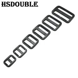 10 Pcs/Pack Plastic Slider Tri Glide Adjust Buckles Wider Style Backpack Straps Webbing Black