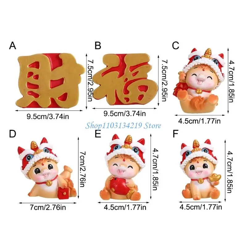 N5KC 2026 سنة من منحوتات الخيول تماثيل الراتنج القابلة للجمع زخرفة الطاولة #6
