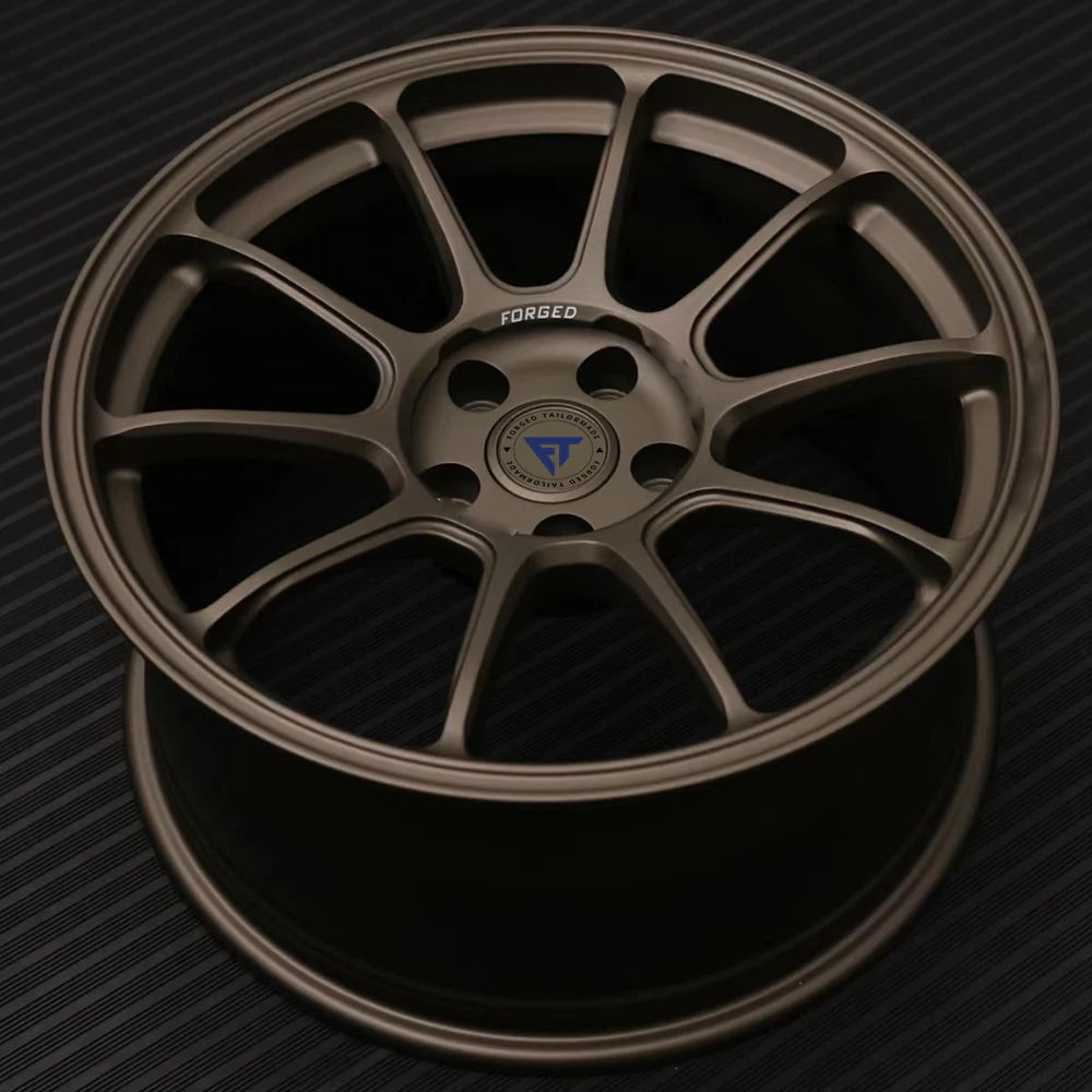 Customized Bronze  Monoblock Forged One Piece 17x10J 18x10.5J 18x9.5 Wheel for CE28N Honda Civic Subaru Tesla