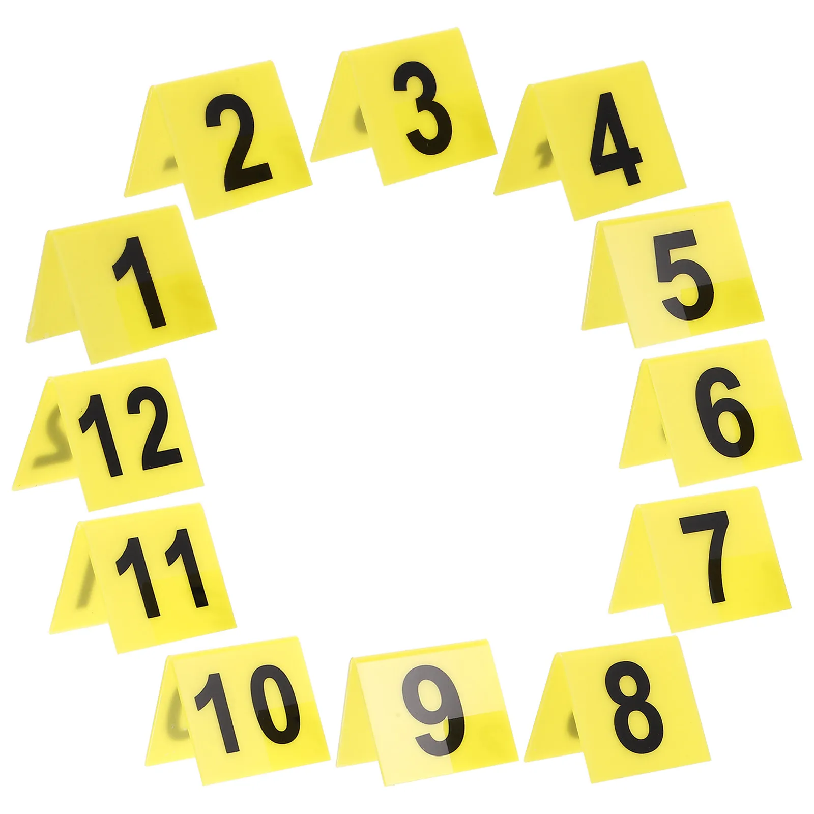 12Pcs Acrylic V-Shaped Number Markers Crime Scene Props for Detective Party Halloween Game Mystery Theme Table Floor Number