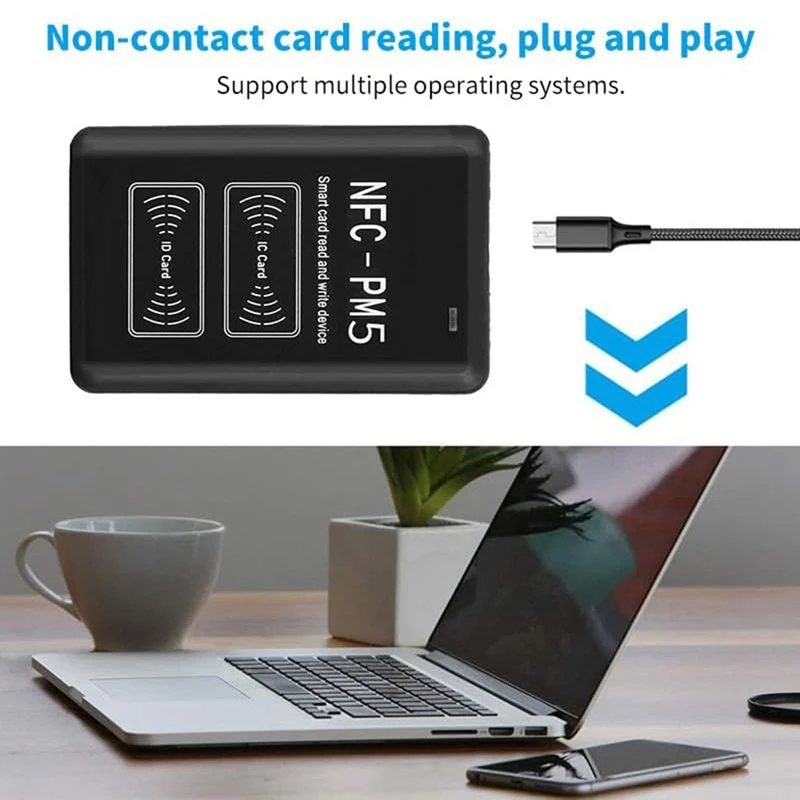 IC/ID Reader Writer NFC Encryption Decoding Duplicator 125KHz 13.56MHz Frequency Copier RFID Card Reader-DT30