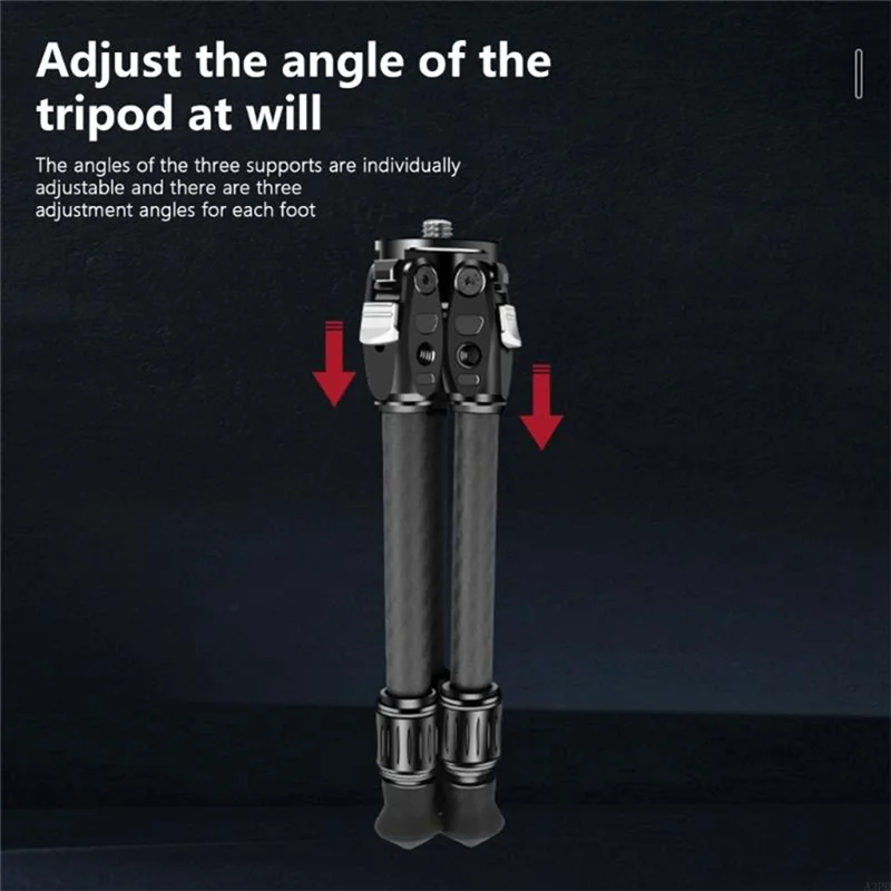 

ABFI Adjustable Carbon Fiber Tripod For Video Recording And Selfies With High Strength And Rust Resistance