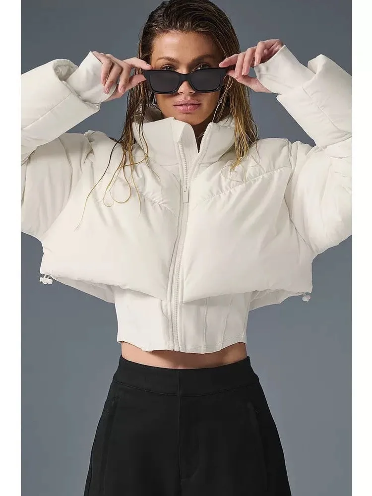 Damen ort Reißverschluss Slim Fit Daunenjacke Stehkragen Lang Sve Pendeln Sle Faionable Herbst Winter Neu eingetroffen