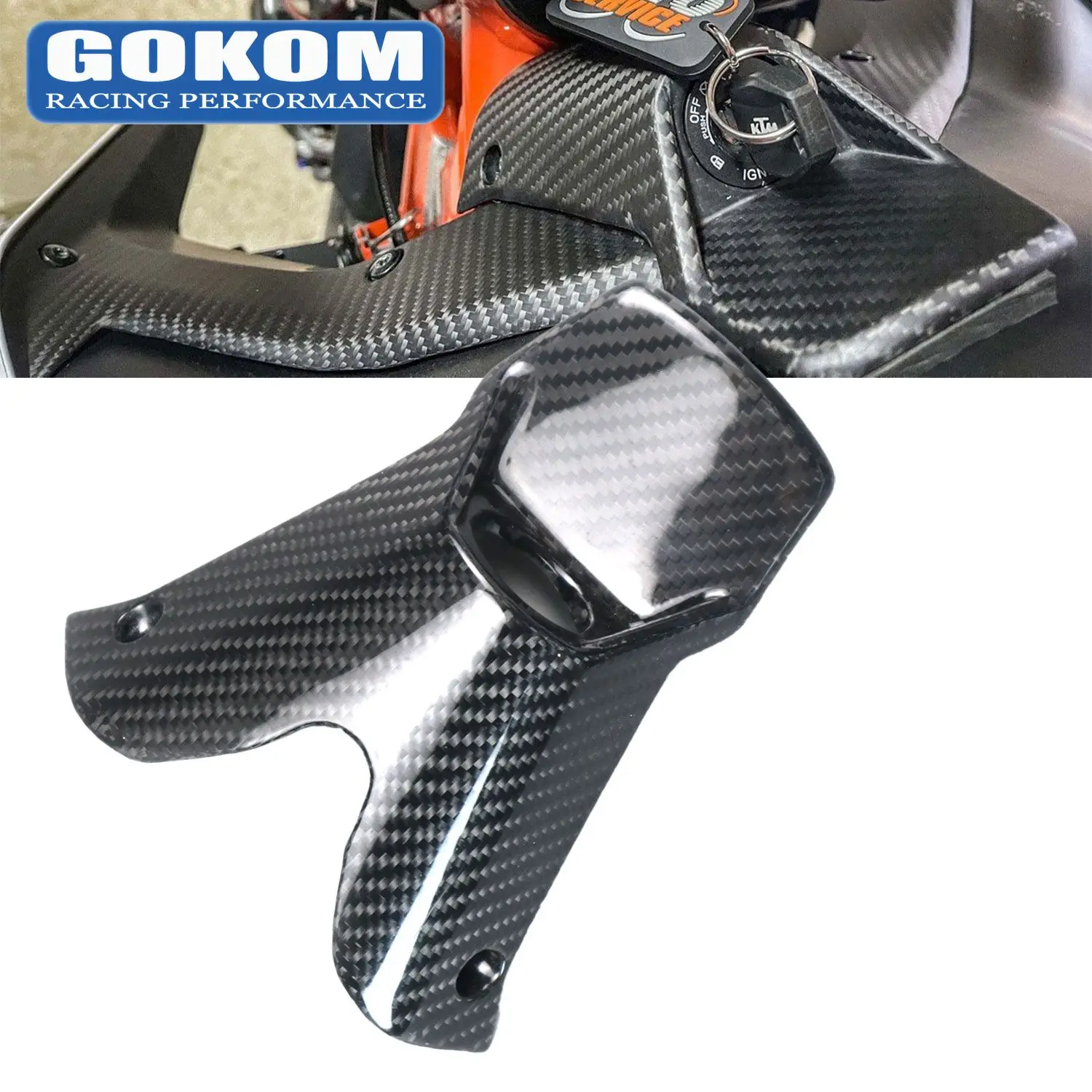 

Gokom Racing Motorcycle Parts Carbon Fiber Keyguard Key cover For KTM DUKE 790 2018-2020 2023 DUKE 890 2020-2023