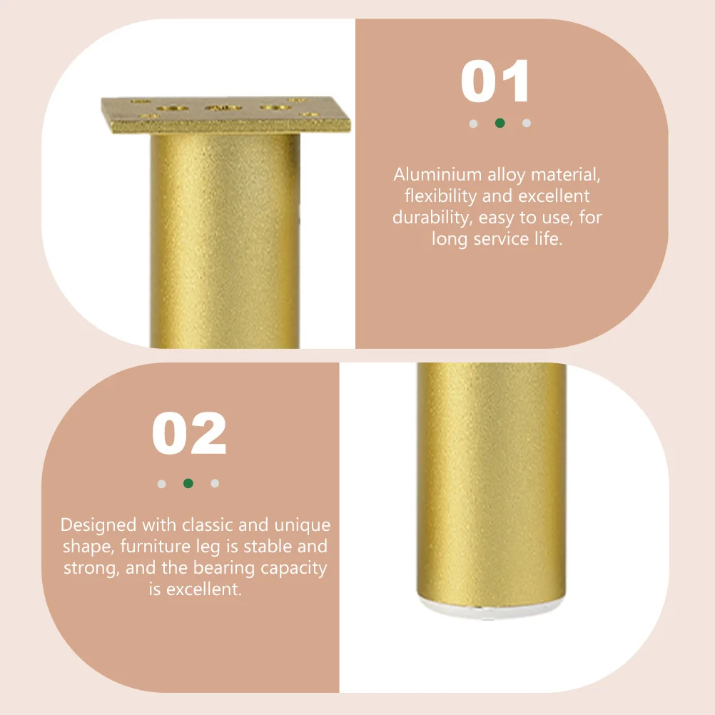 

4Pcs Thicken Aluminum Alloy Sofa Feet Sturdy Furniture Support Adjustable Cabinet Leg Sofa Supporting Leg Furniture Feet