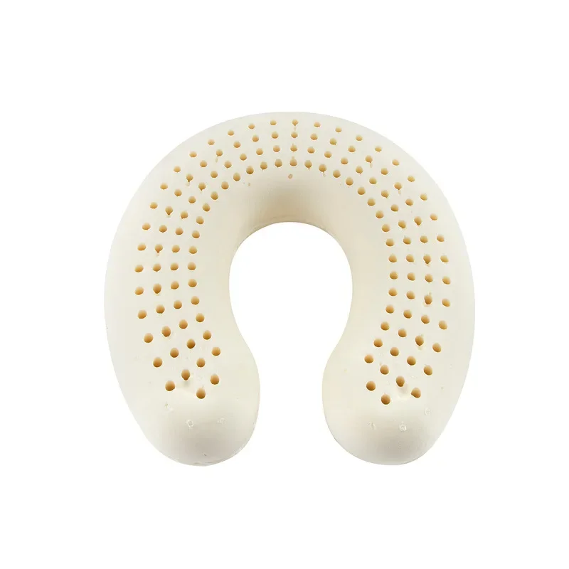 Thailand Natural Latex U-shaped Neck Protection Pillow for Aircraft Travel Neck Lunch Rest Sleeping Pillow U Pillow