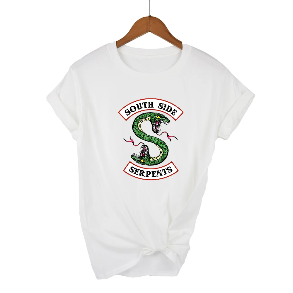 Riverdale Southside Serpents Harajuku T Shirt Women South Side Serpents Snake Print T-shirt Ullzang Tshirt 90s Top Tees Female