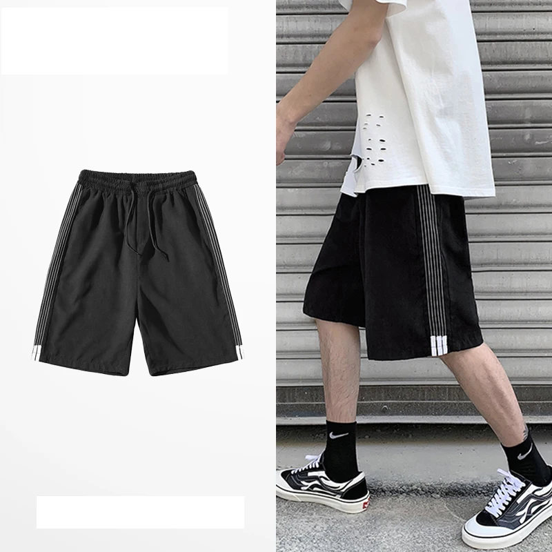 

Повседневные шорты свободного кроя, удлиненные, в стиле хип-хоп, больших размеров, для спорта и активного отдыха, летние, дышащие, из полиэстера