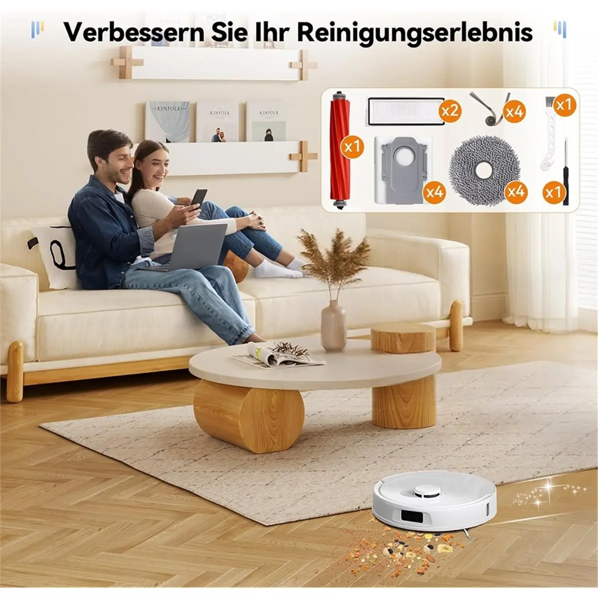 [Online Promotion]Accessories for 35A / 35S Robot Vacuum Cleaner, Main Brush,Dust Bags,Wipes,Filters,Side Brushes