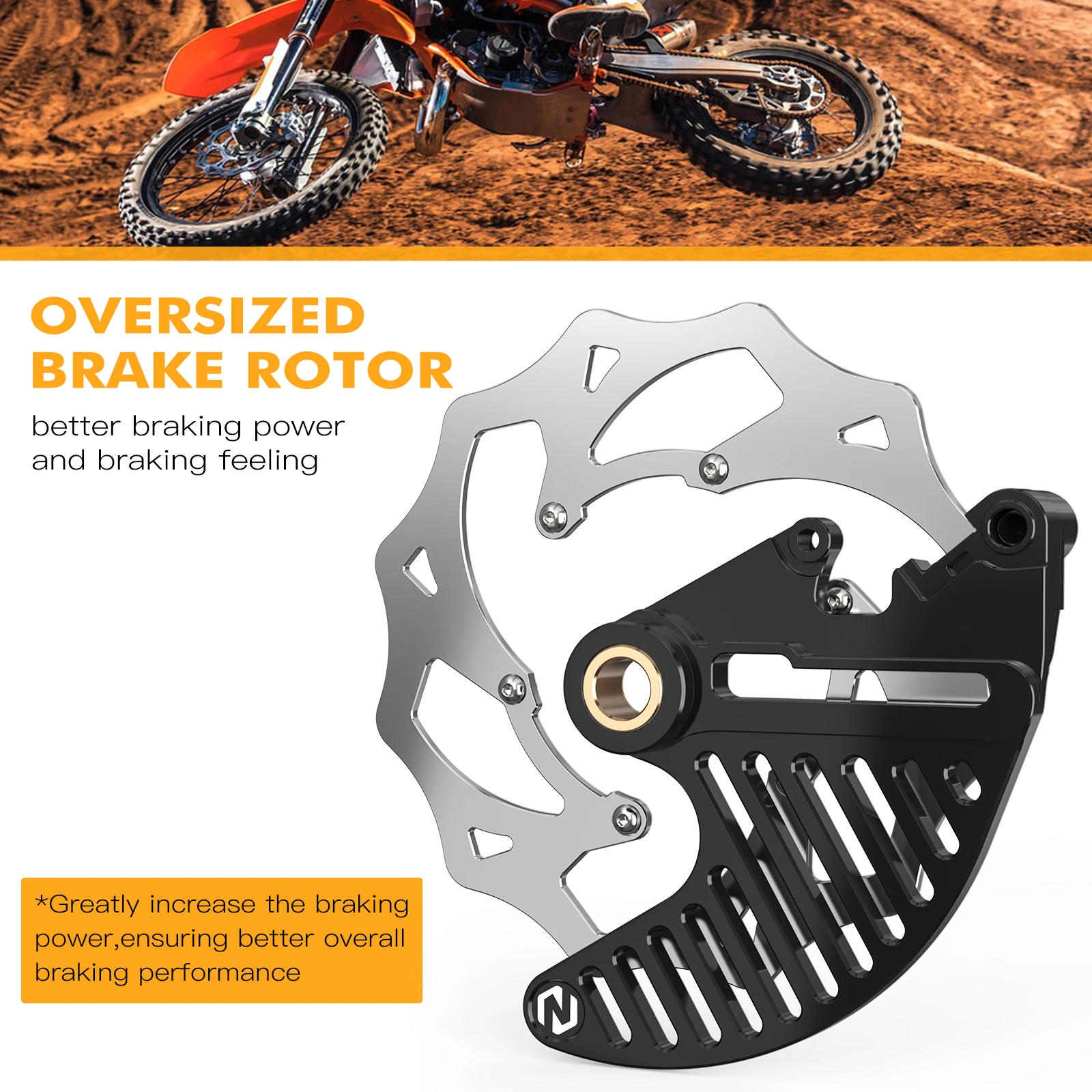 NICECNC For Stark Varg EX MX 2024-2025 240mm Oversized Rear Brake Rotor Kit Stainless Steel Electrical Motorbike Accessories