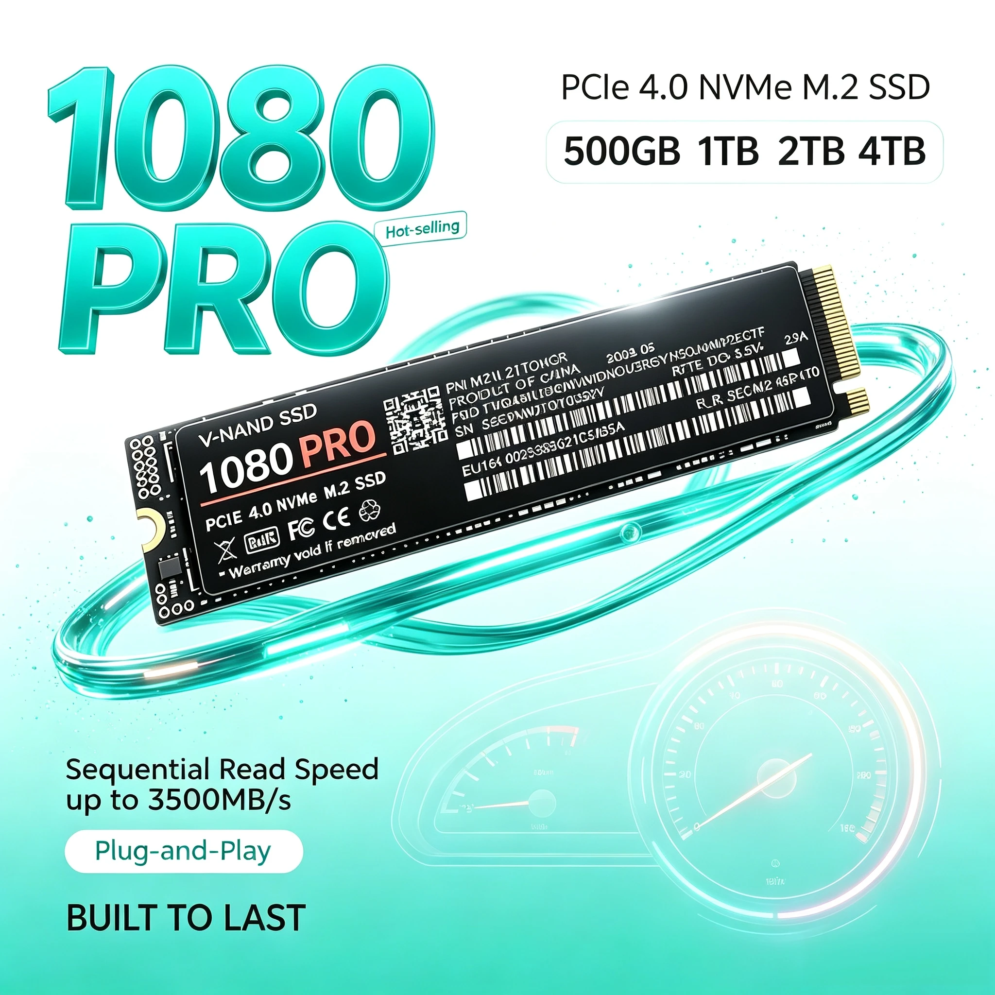 Gaming Console Driving - オリジナル1080 PRO M.2 NVMe SSD 内蔵ゲーミングストレージドライブ。PS5ゲーム機、デスクトップPC、ノートPCに対応した、最新のPCIe4.0