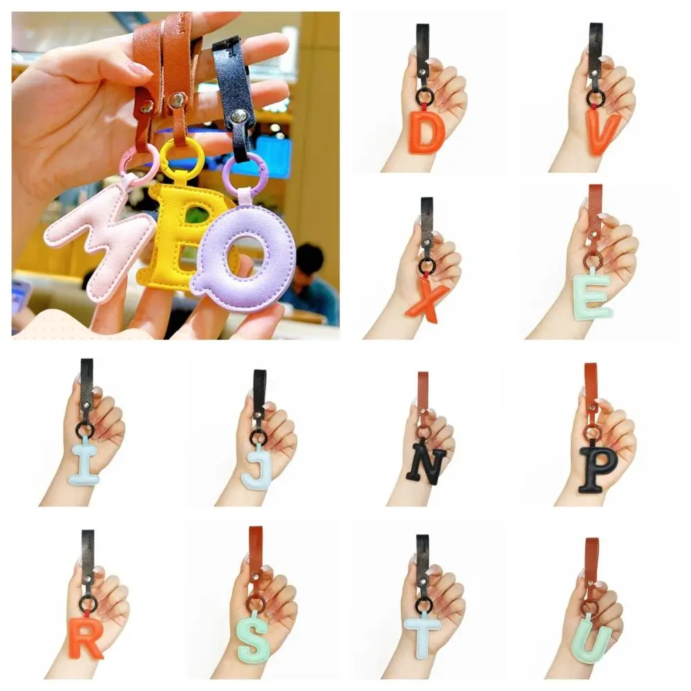 Keys Organizer PU 26 Letter Key Chain Waist Buckle Key Ring Alphabet Car Key Buckle Bag Charms Business Business Key Holder Man