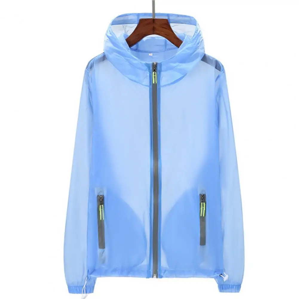 Sun Jacket Reflective Strip Hooded Anti UV Thin Fishing Camping Men Summer Outdoor Coat Men Clothes