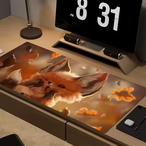Cute Cartoon Fox Large Gaming Mouse Pad Computer Laptop Mousepad Keyboard Pad Desk Mat PC Gamer Mouse Mat XXL Office Mausepad