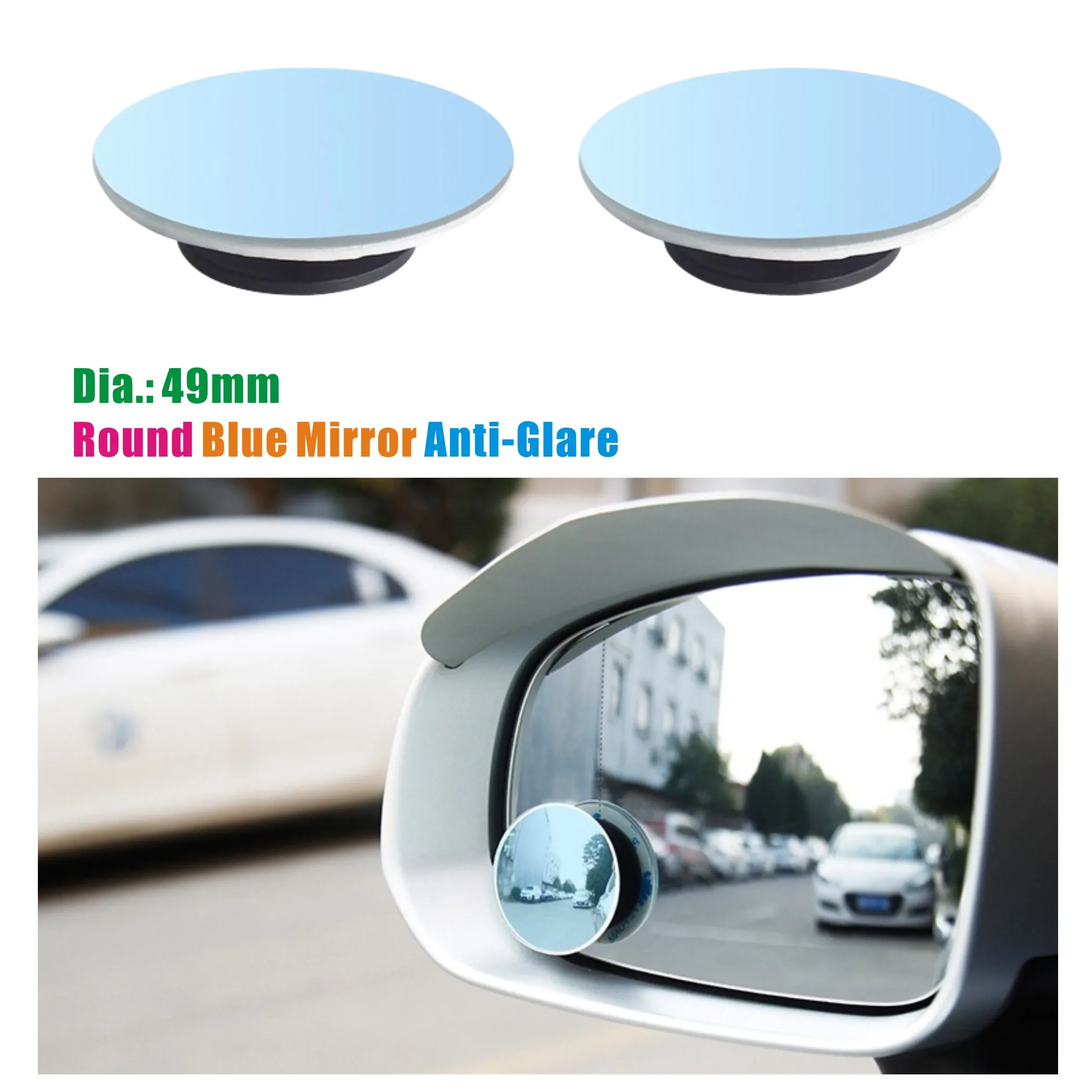 1 Pair,Blind Spot Mirror for Car Rear View Mirror,Frameless,Shatter Proof,2 Way Fixed Or 360 Degree Rotation