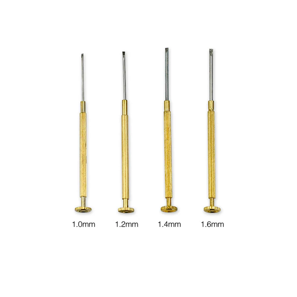 1PC 1.0-1.6mm Precise Slot Screwdrivers Flat Blades For Watch Phone Repair Tools Gold Slotted Screwdrivers Nutdrivers Hand Tools