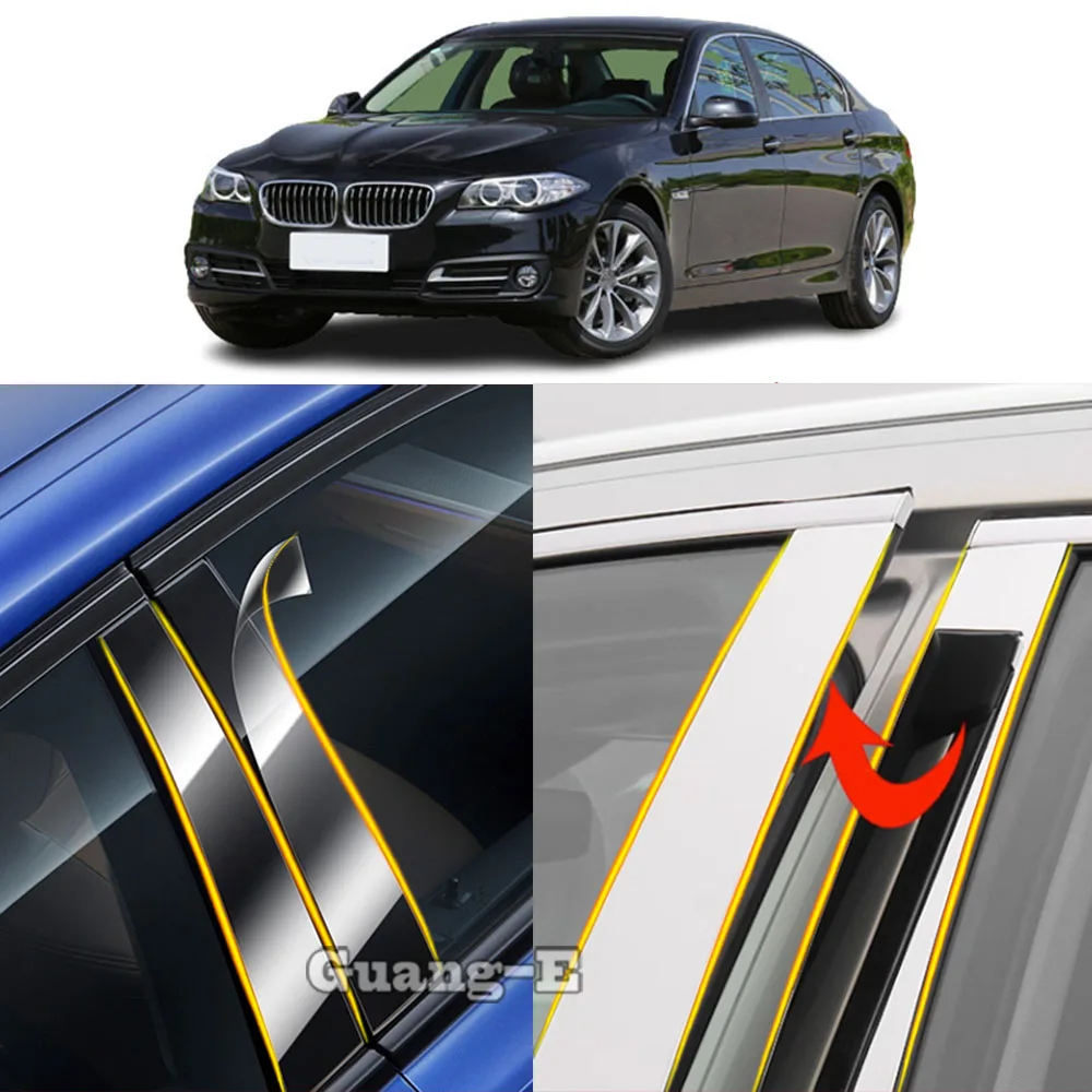 

Car TPU/Glossy Mirror Pillar Post Cover For BMW 5 Series F150 F10 F18 2011 2012 2013 2014 2015 2016 2017 Stickers Accessories