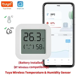 Tuya Temperature Humidity Sensor Mini LCD Display Compatible with BT APP Remote Control Thermometer Hygrometer
