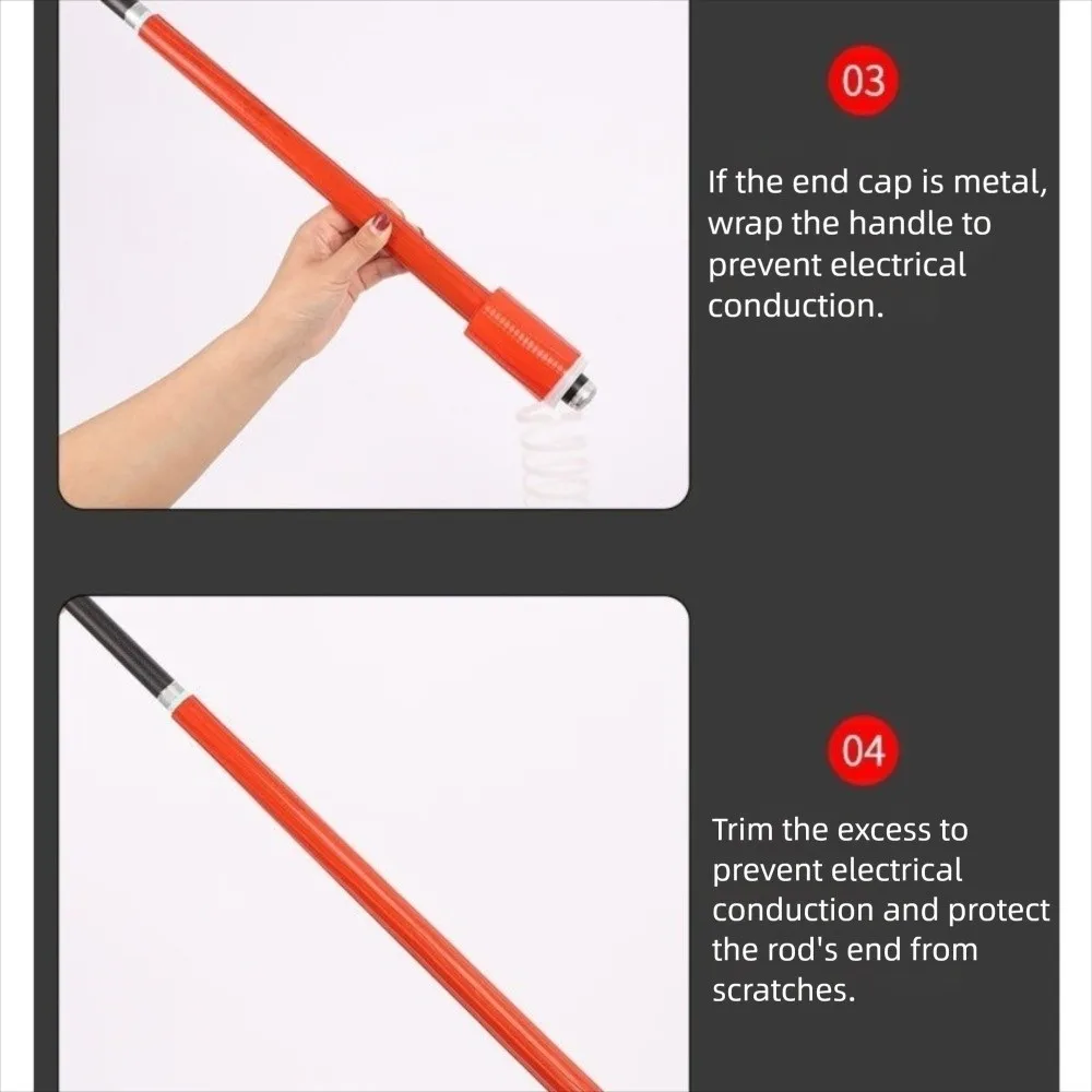 38cm Fishing Rod Handle Sweat Absorbing New Cover Silicone Extension Handle Wrapping Cover Dragon Bone Design Hand Cover
