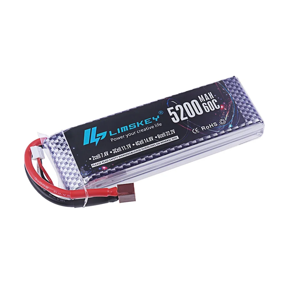 7.4V 2S Lipo Battery 1500mah 2200mah 3000mah 3300mah 5200mah 6000mah 10400mah With Dean T XT60 For RC RC Drone Helicopter Car