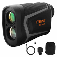 CIGMAN CT-800Y 800m Golf Rangefinder, with 6X Magnification, Flag Pole Locking Vibration, Magnetic Strap, USB Rechargeable