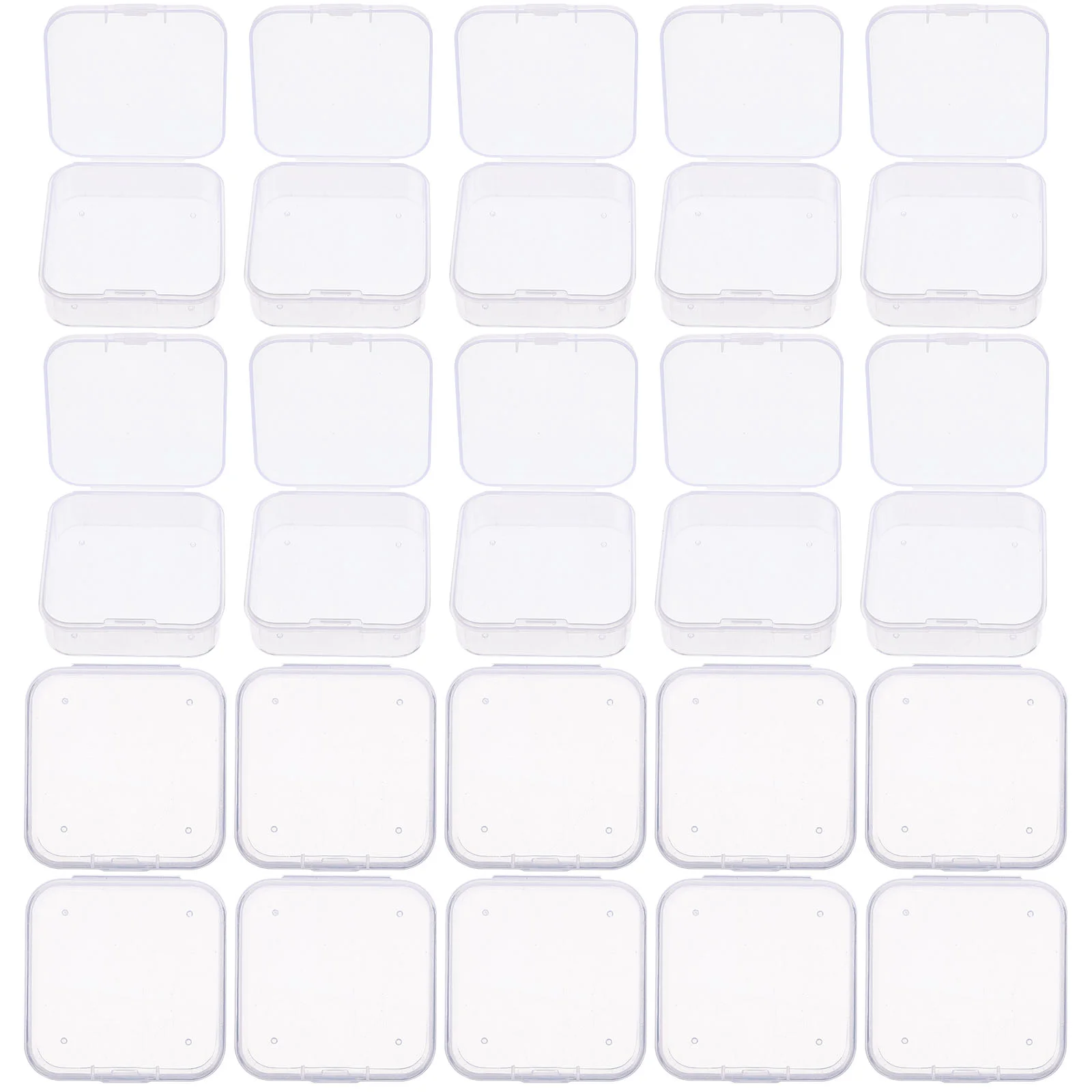 30 Pcs Bracket Mini Storage Box Miss Pill Boxes Basket Plastic Jewelry Accessory Organizer