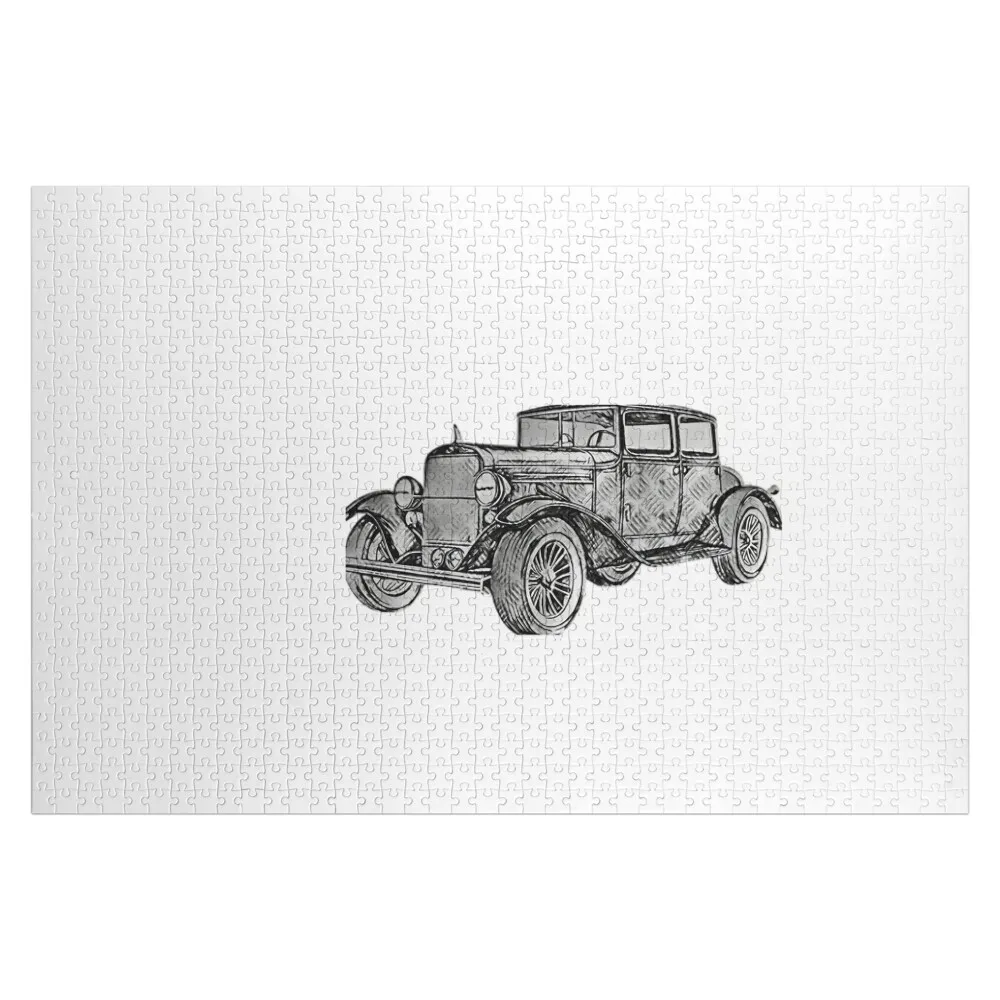 

vintage studebaker classic car sketch prints Jigsaw Puzzle Custom Name Child Toy Customized Kids Gift Puzzle